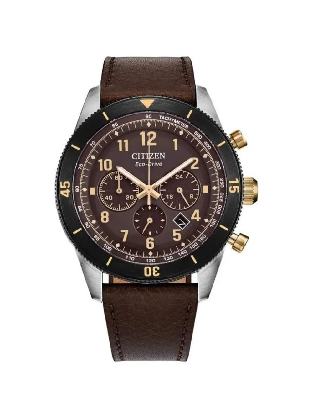 NWT Citizen Terra Force Chronograph Brown Dial Men's Watch